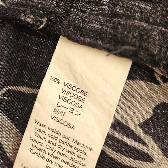 GAP womens shorts XL elastic waist black and green floral print - Picture 5 of 5